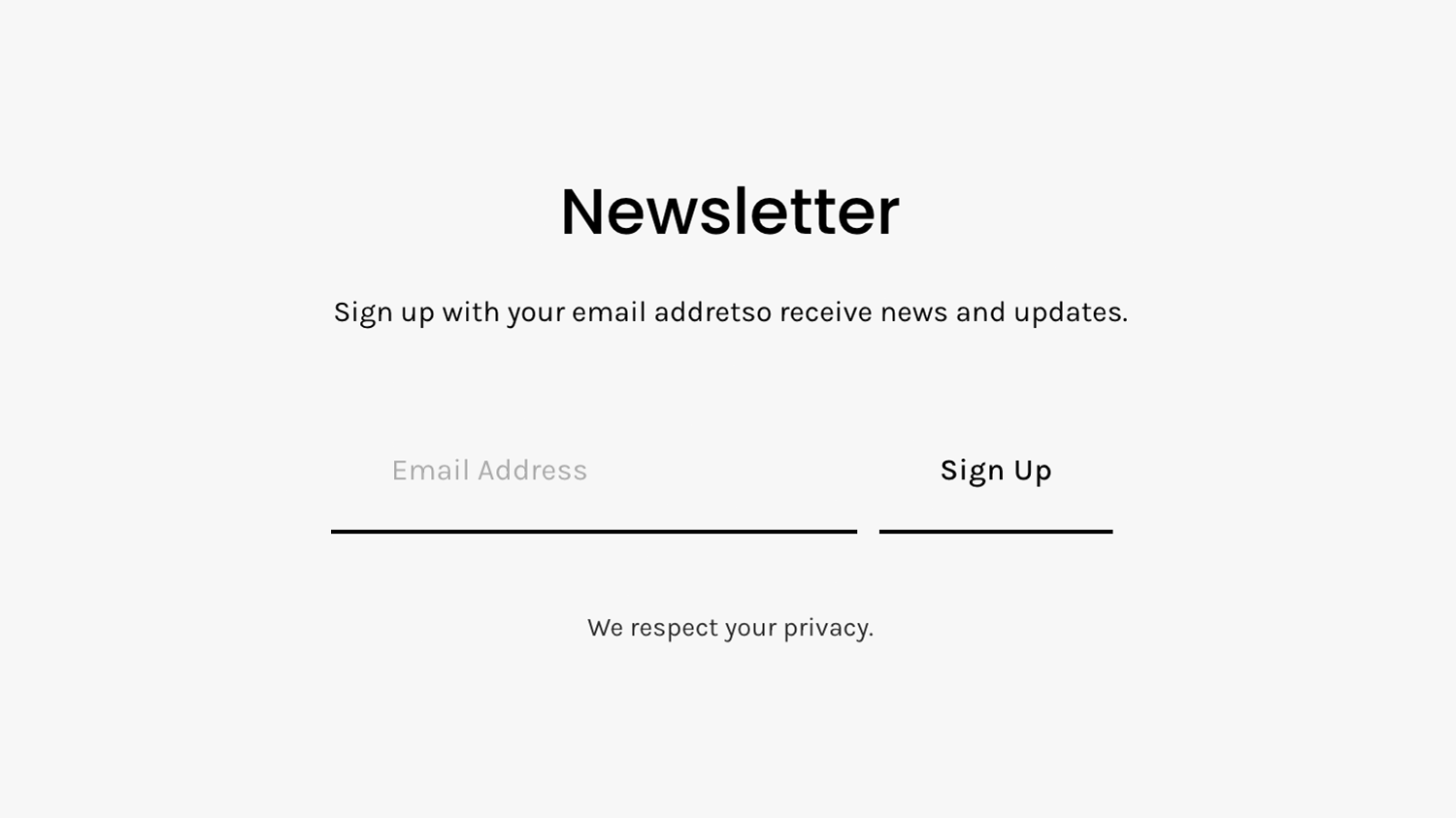 Underline Style (#02) - Newsletter Block preview