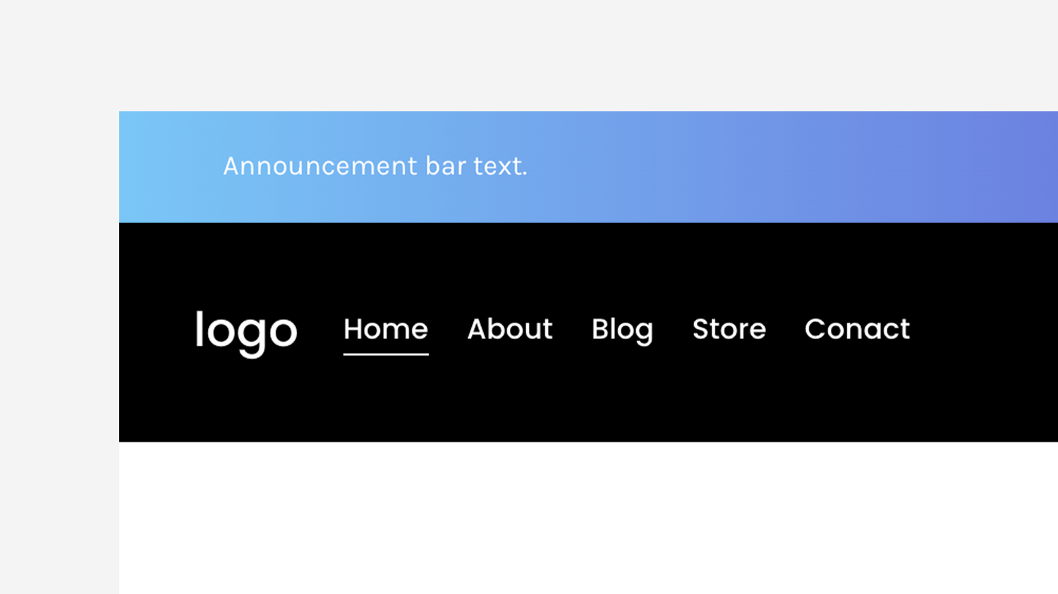Gradient Background - Announcement Bar preview