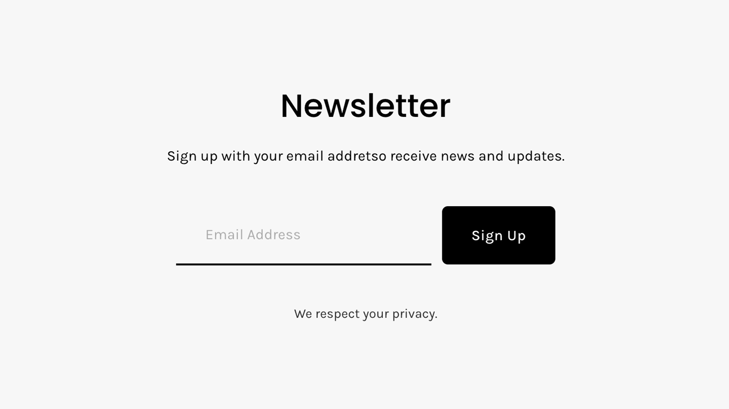 Underline Style (#01) - Newsletter Block preview