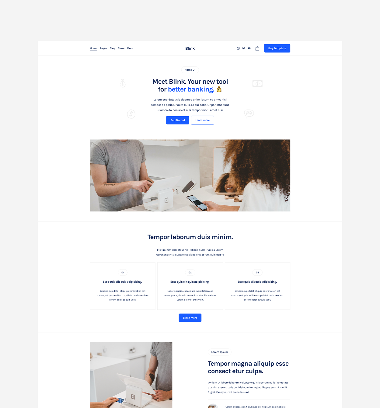 Blink Template branded preview