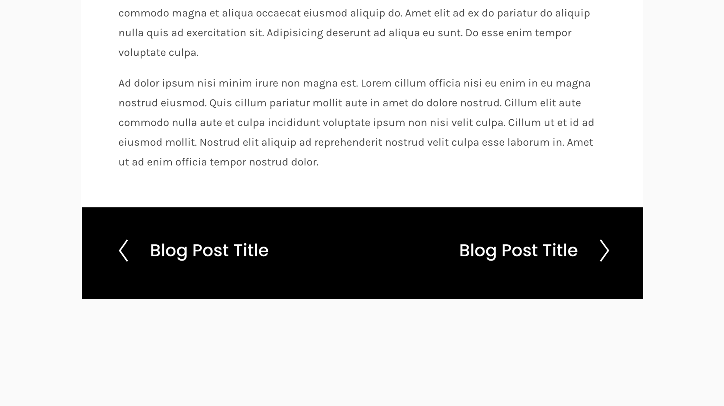 Pagination Background Color - Blog Post preview