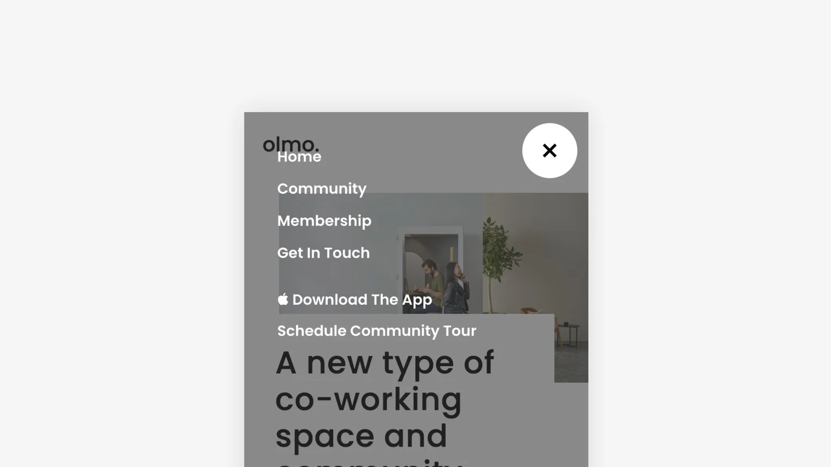 Circle Close Icon In Mobile Menu preview