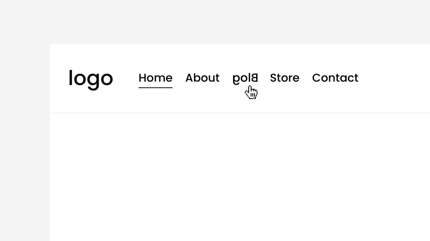 Flip Inverted Hover Style - Navigation preview