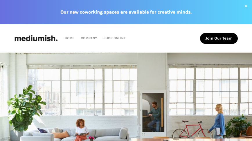 Thicker Announcement Bar preview