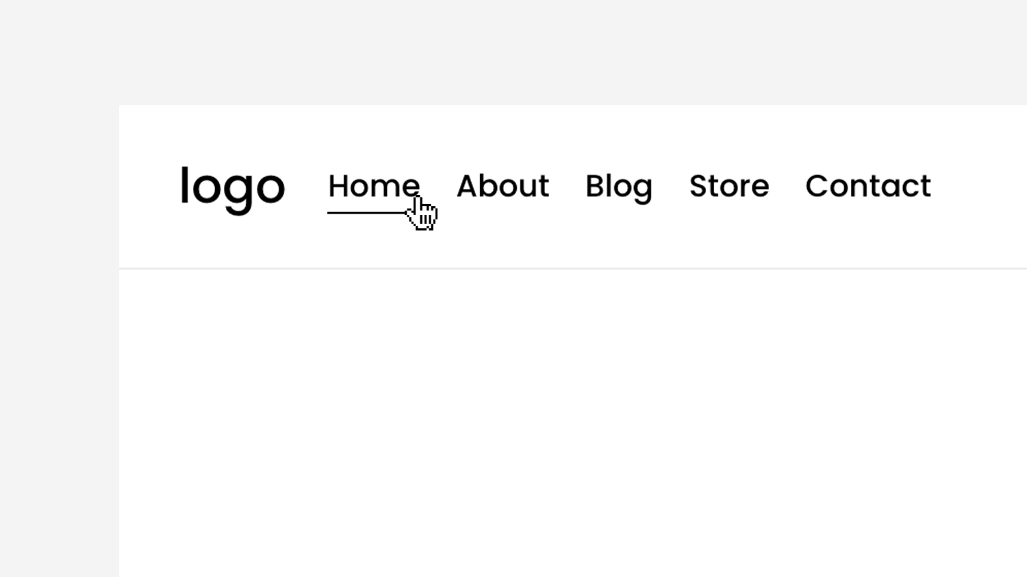 Underline Hover Style - Navigation preview