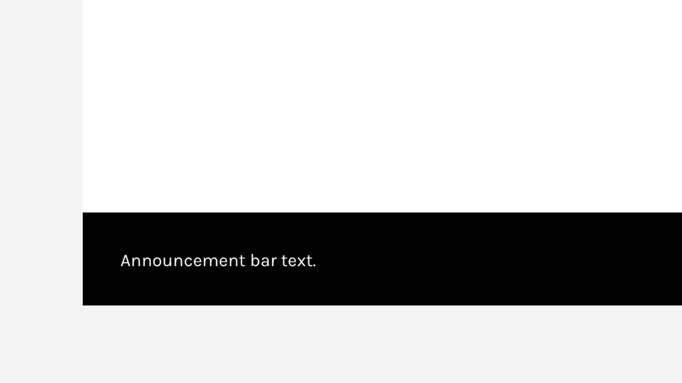 Pushed Down Announcement Bar preview
