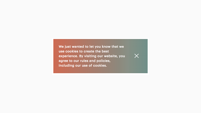 Cookie Banner Gradient Color preview