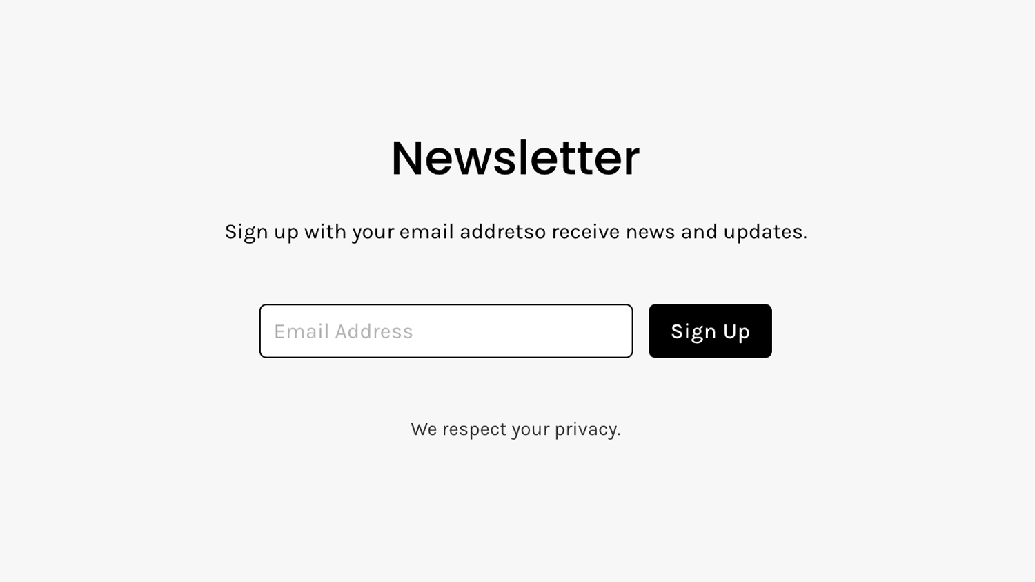 Skinny Style - Newsletter Block preview