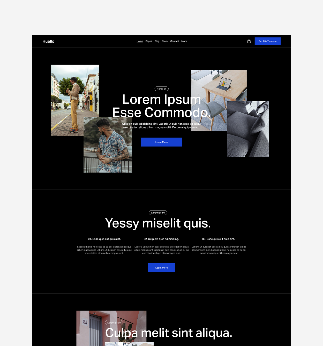Huello Template branded preview