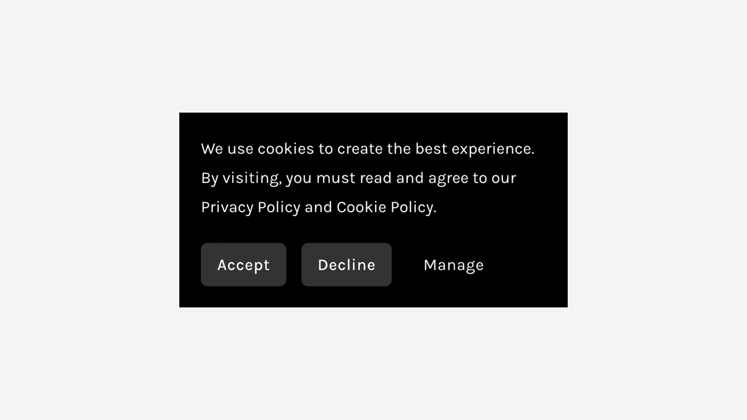 Custom Font Size - Cookie Banner preview